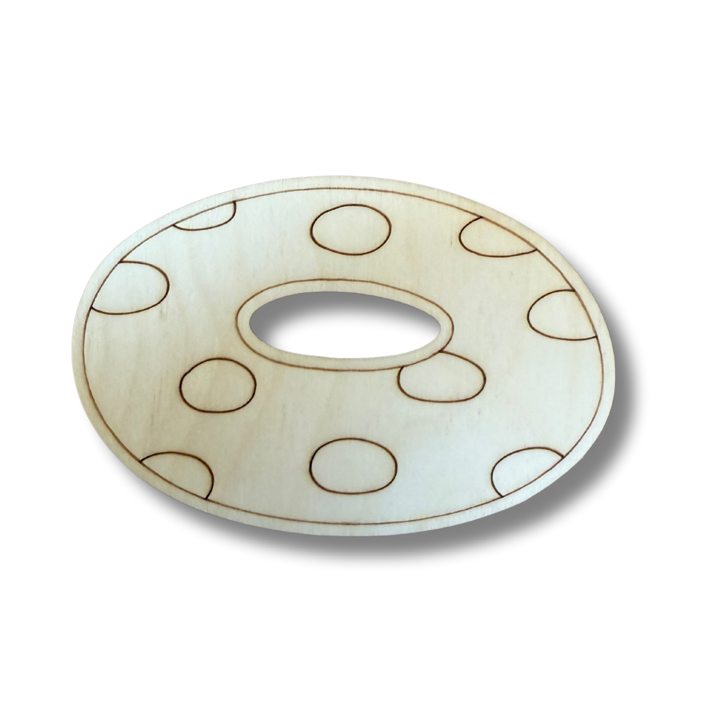 Unfinished Wood Etched Inner Tube Shape | Paint By Line Crafts | up to 30" DIY