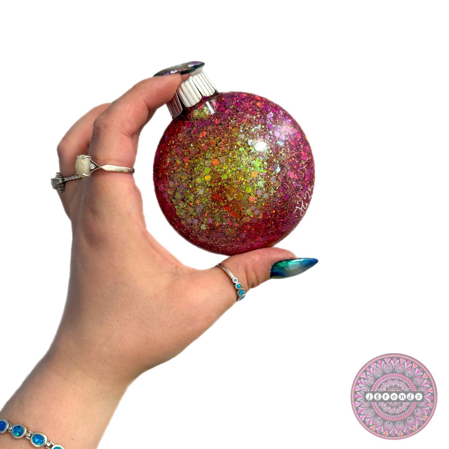 3” Mandala Glitter Ornament