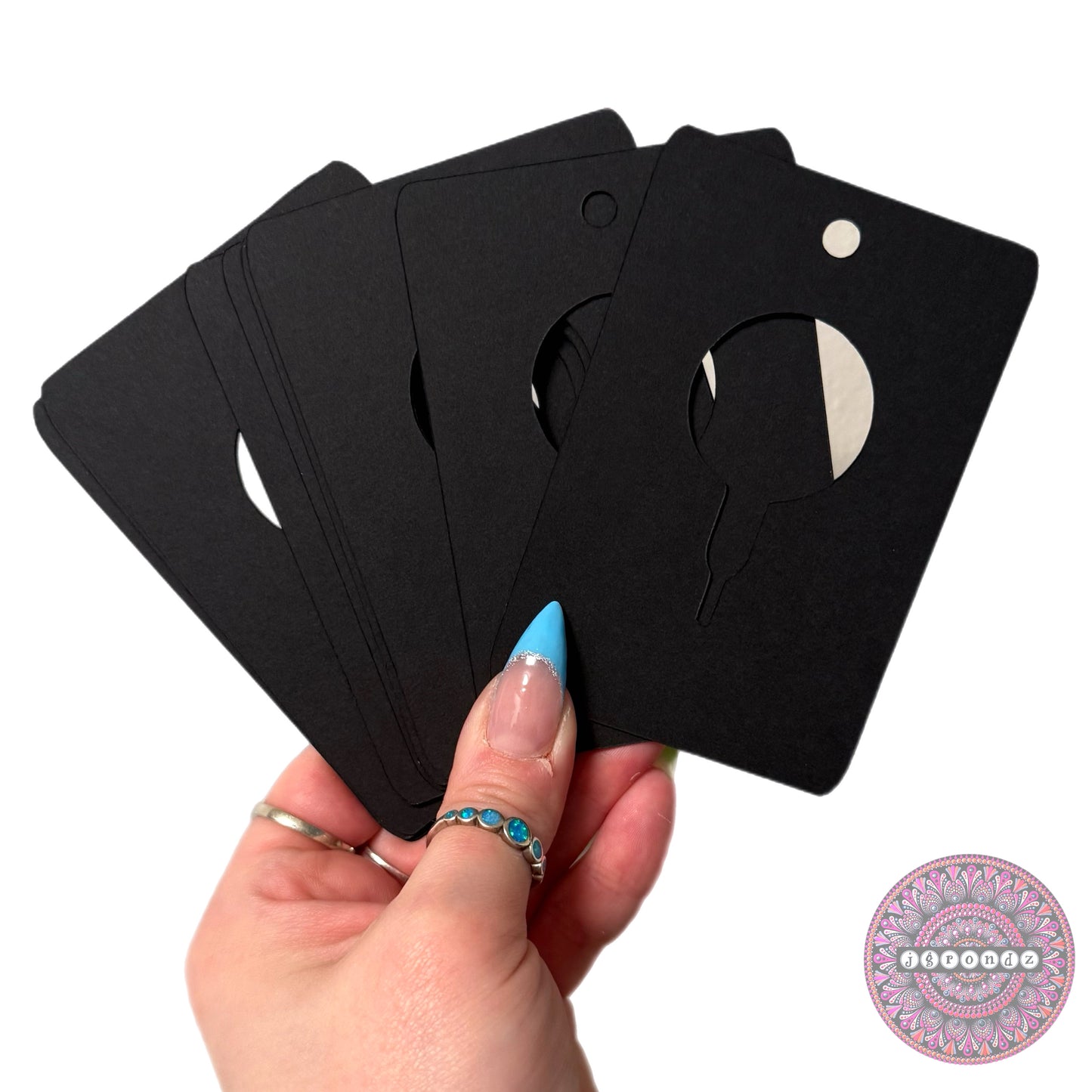 Badge Reel Display Cards (black)