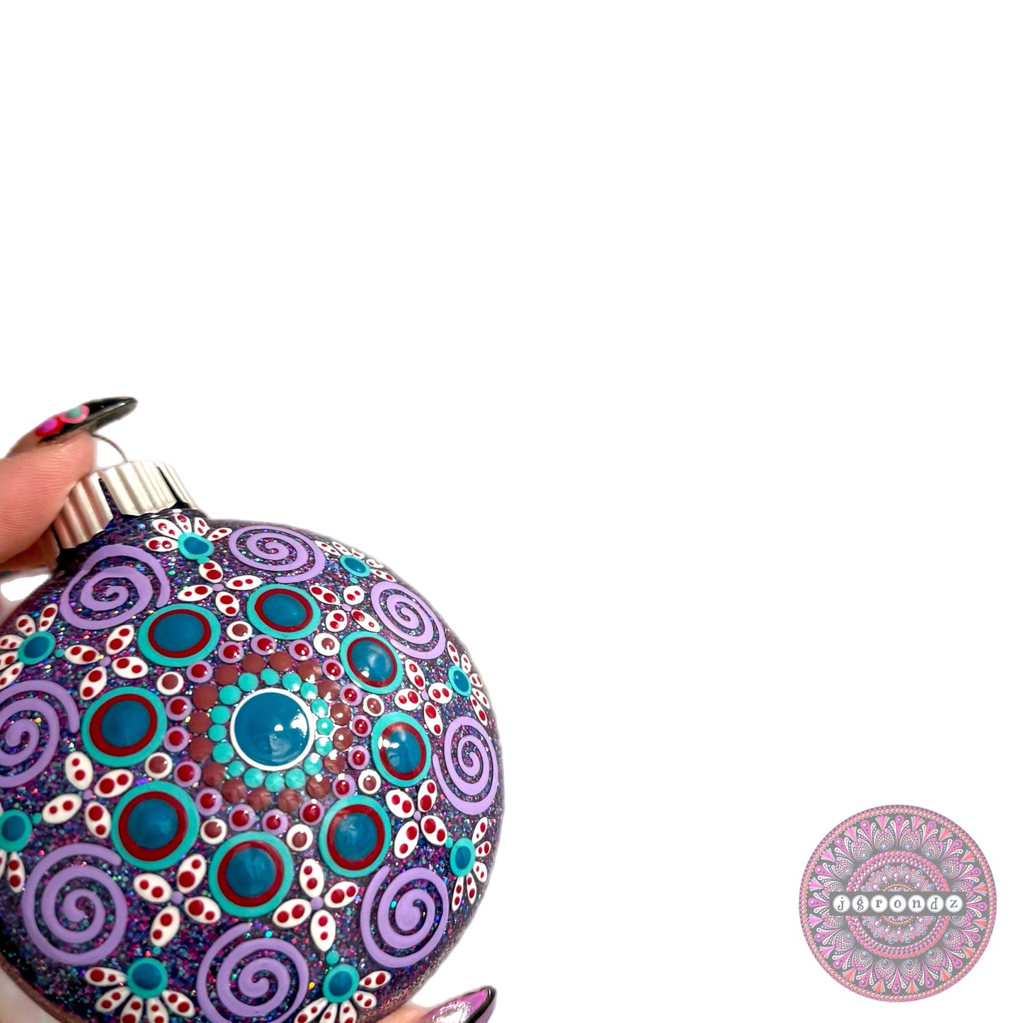3” Mandala Glitter Ornament
