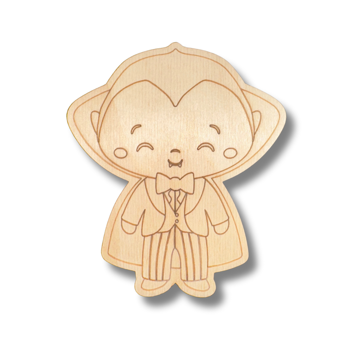 Unfinished Wood Etched Vampire Shape | Paint By Line Crafts | up to 30" DIY