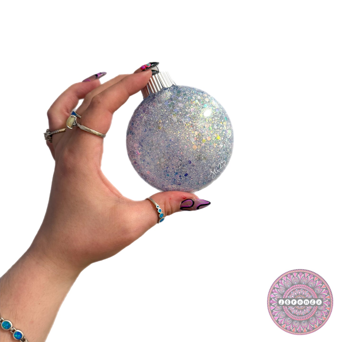 3” Penguin Mandala Glitter Ornament