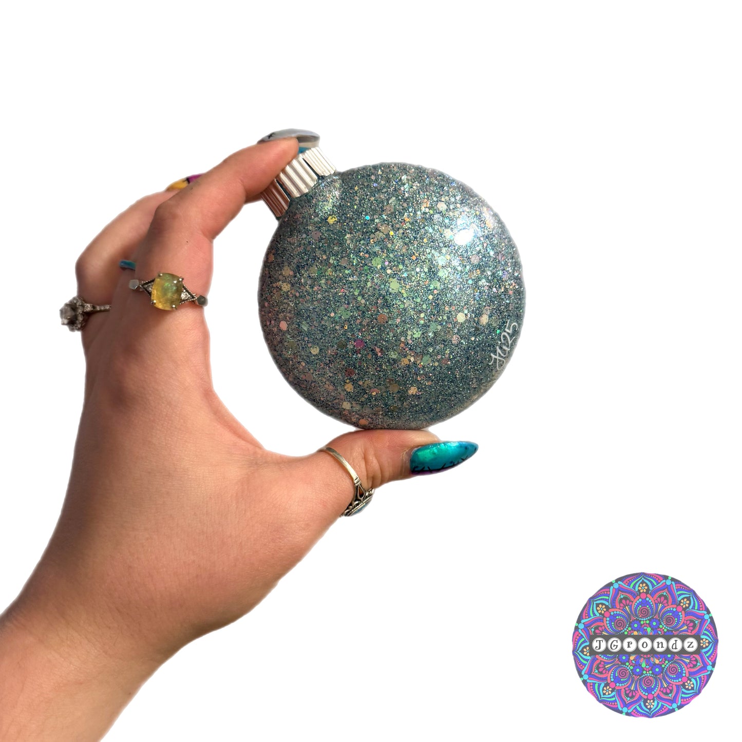 3” Mandala Glitter Ornament