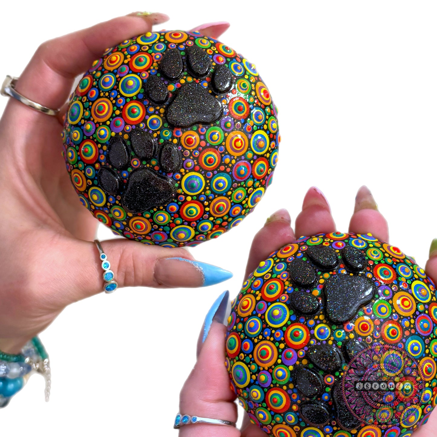 Rainbow Paw Infinity Dot Stone