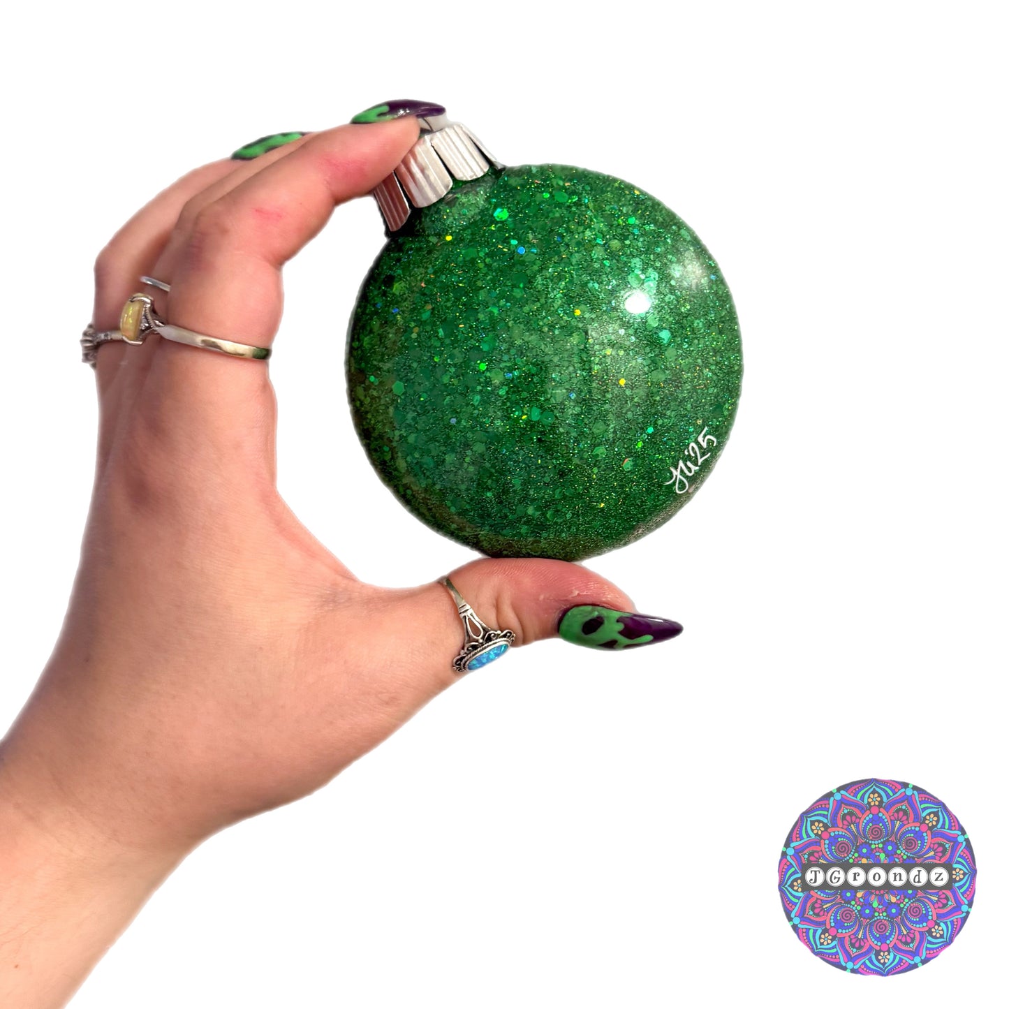 3” Snowman Mandala Glitter Ornament