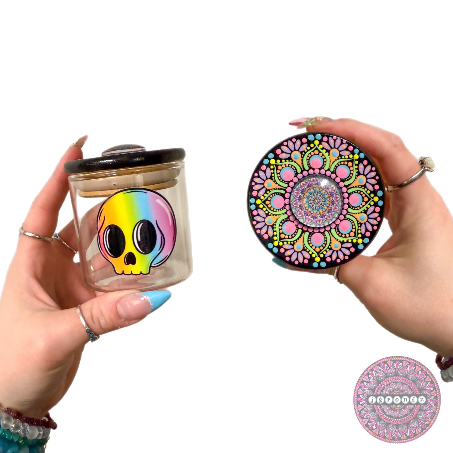 Pastel Mandala 4oz Stash Jar