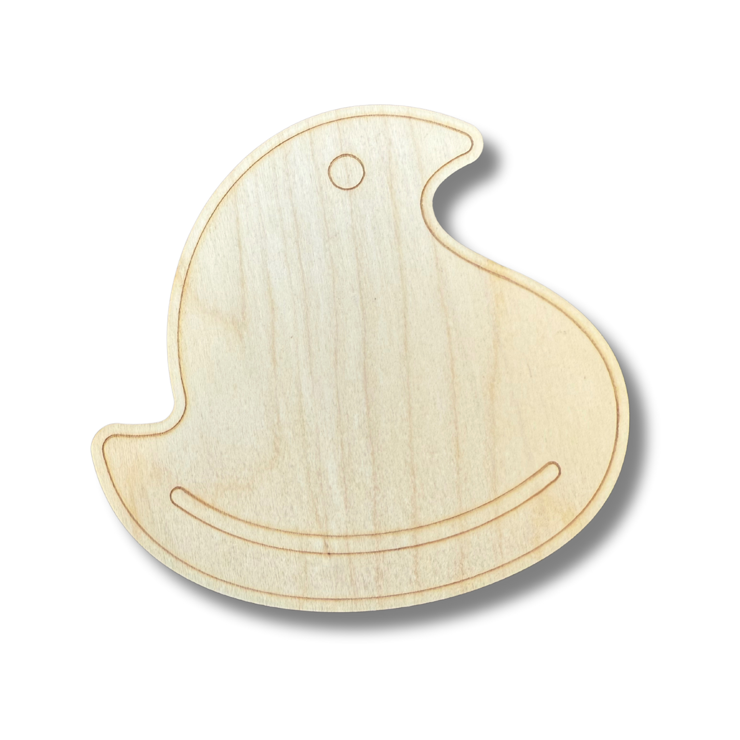 Unfinished Wood Etched Marshmallow Chick Shape | Paint By Line Crafts | up to 30" DIY