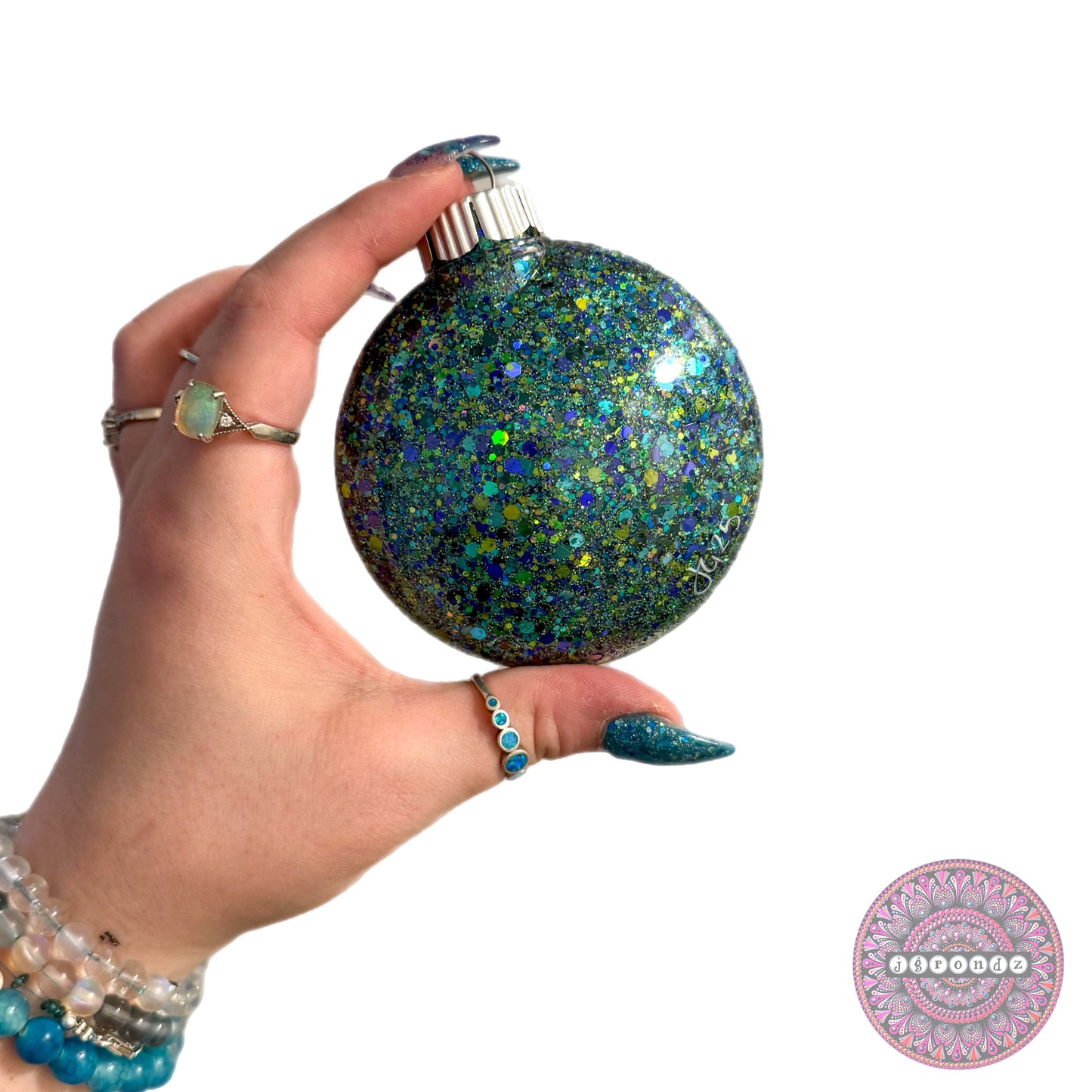 3” Mandala Glitter Ornament