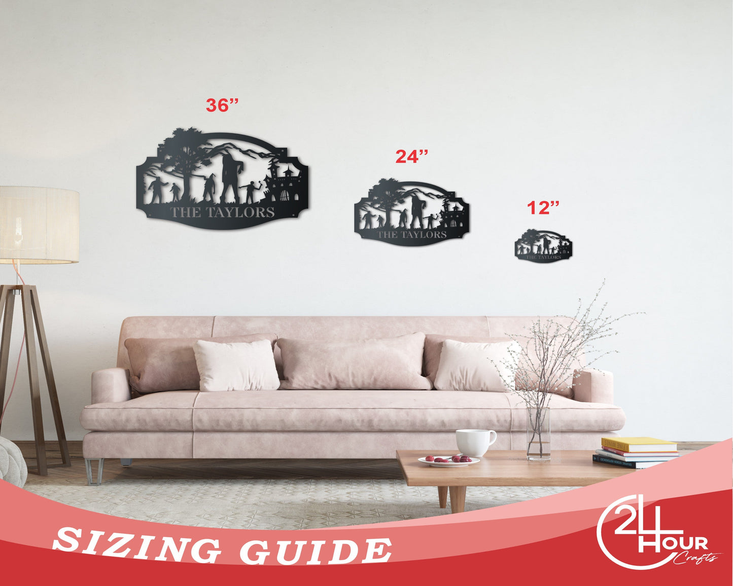 Custom Metal Zombie House Wall Art | Halloween | Indoor Outdoor | Up to 36" | Over 20 Color Options