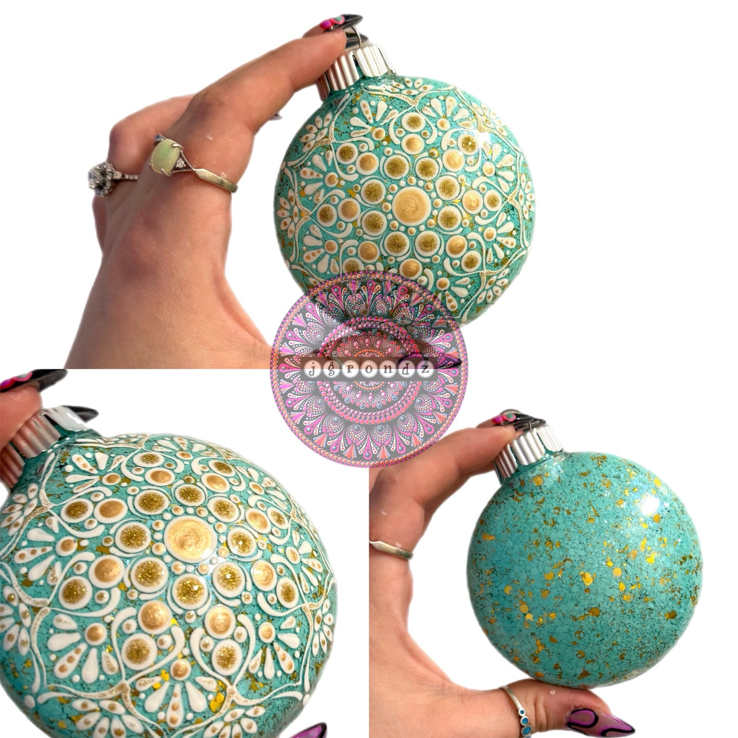 3” Mandala Glitter Ornament