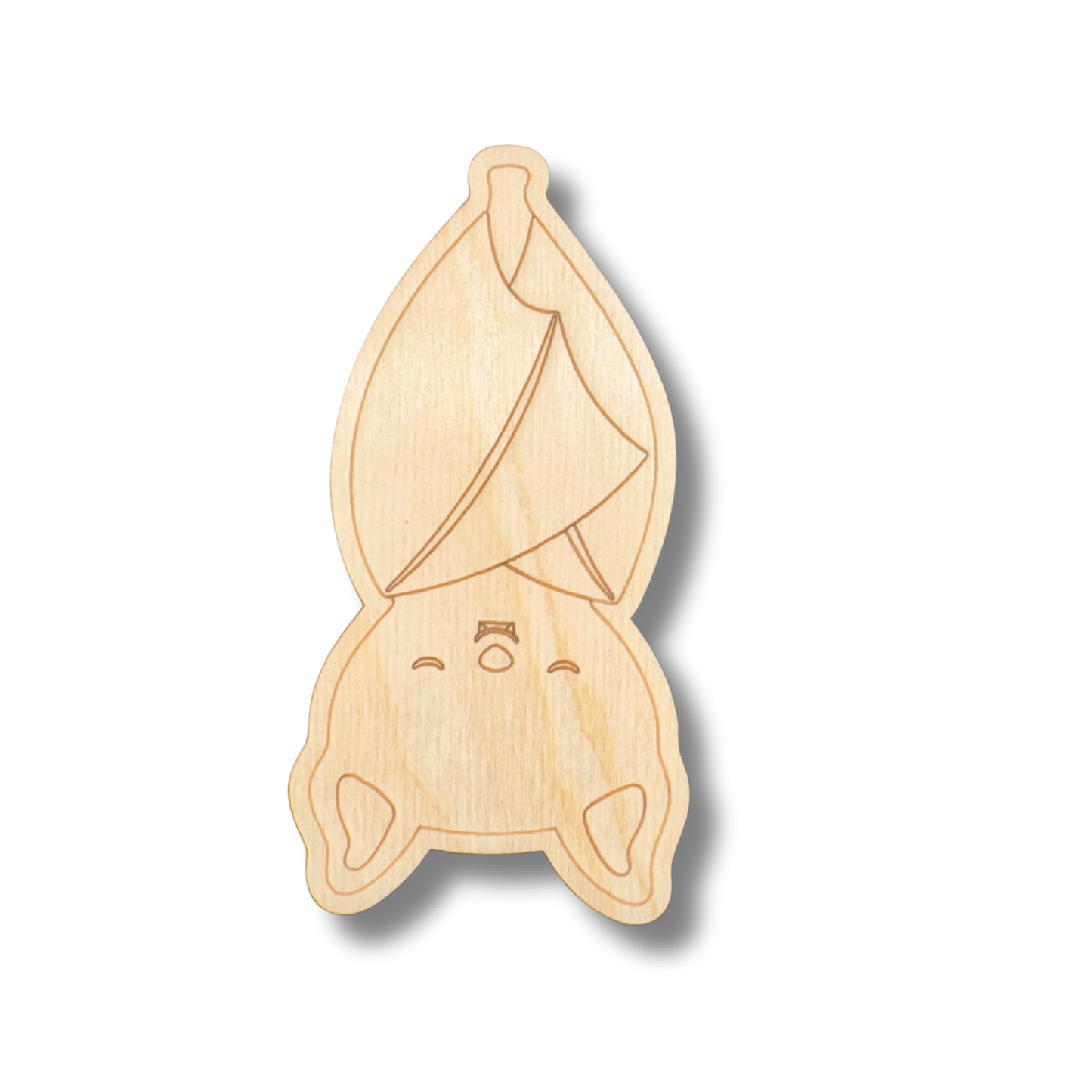 Unfinished Wood Etched Hanging Bat Shape | Paint By Line Crafts | up to 30" DIY