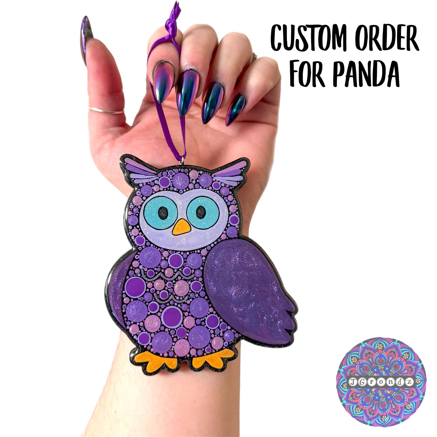 Custom Order - Owl 4” Wood Ornament