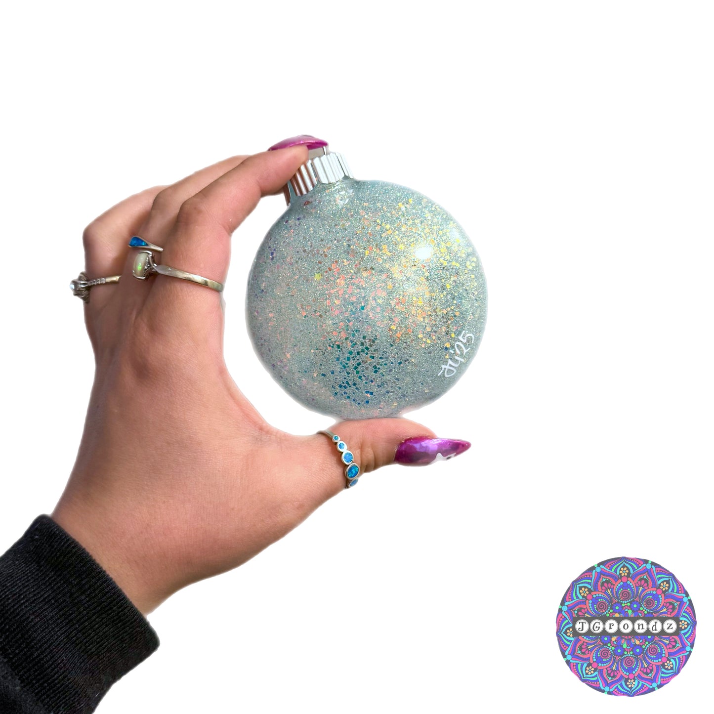 3” Rudolph Mandala Glitter Ornament