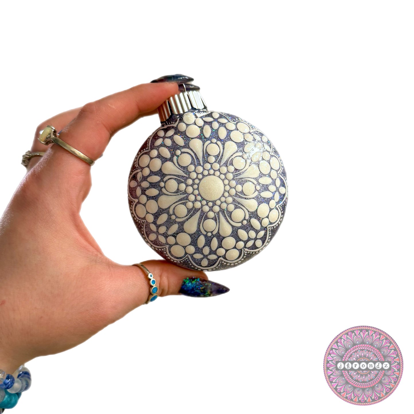 3” Mandala Glitter Ornament