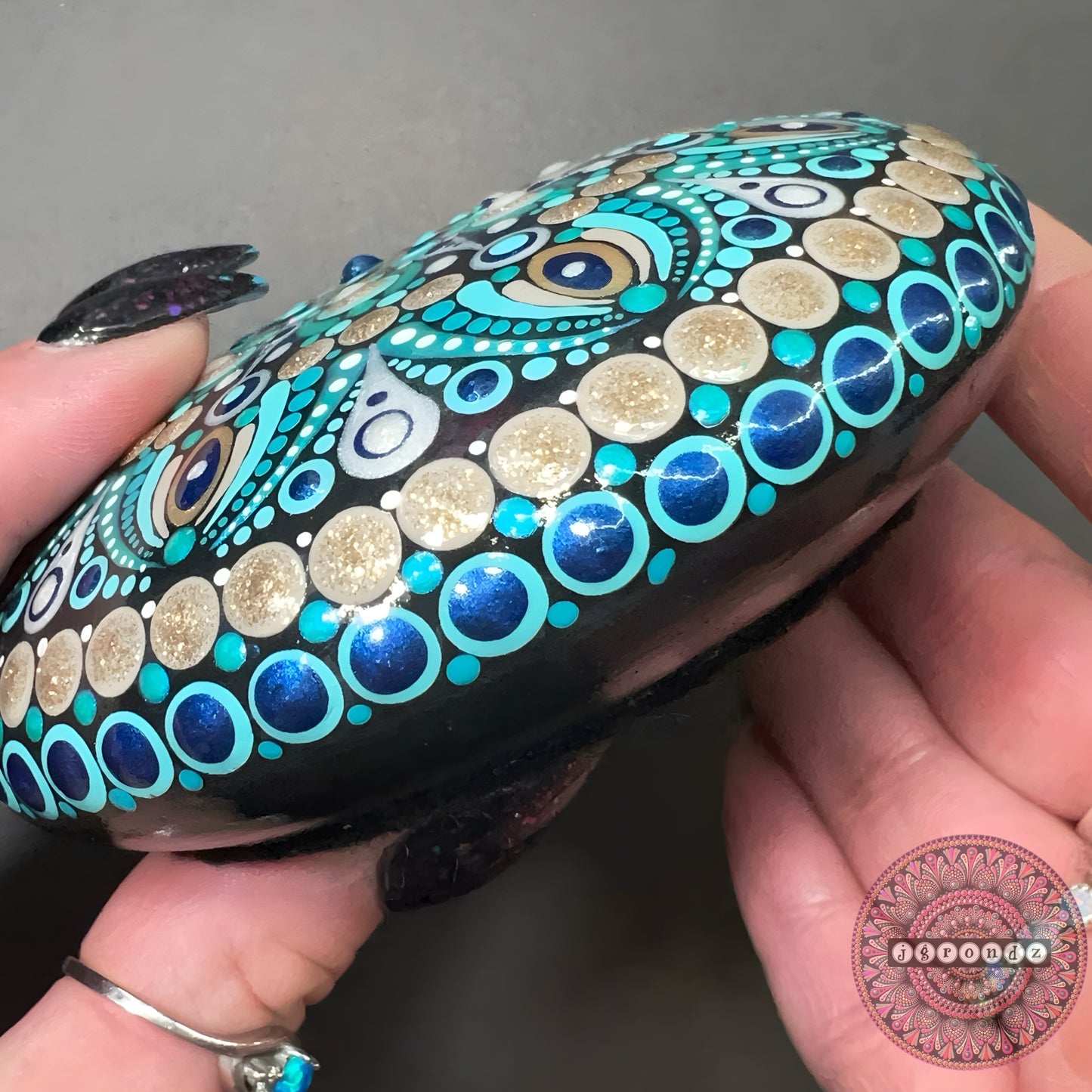 Regular Painted Mandala Stone