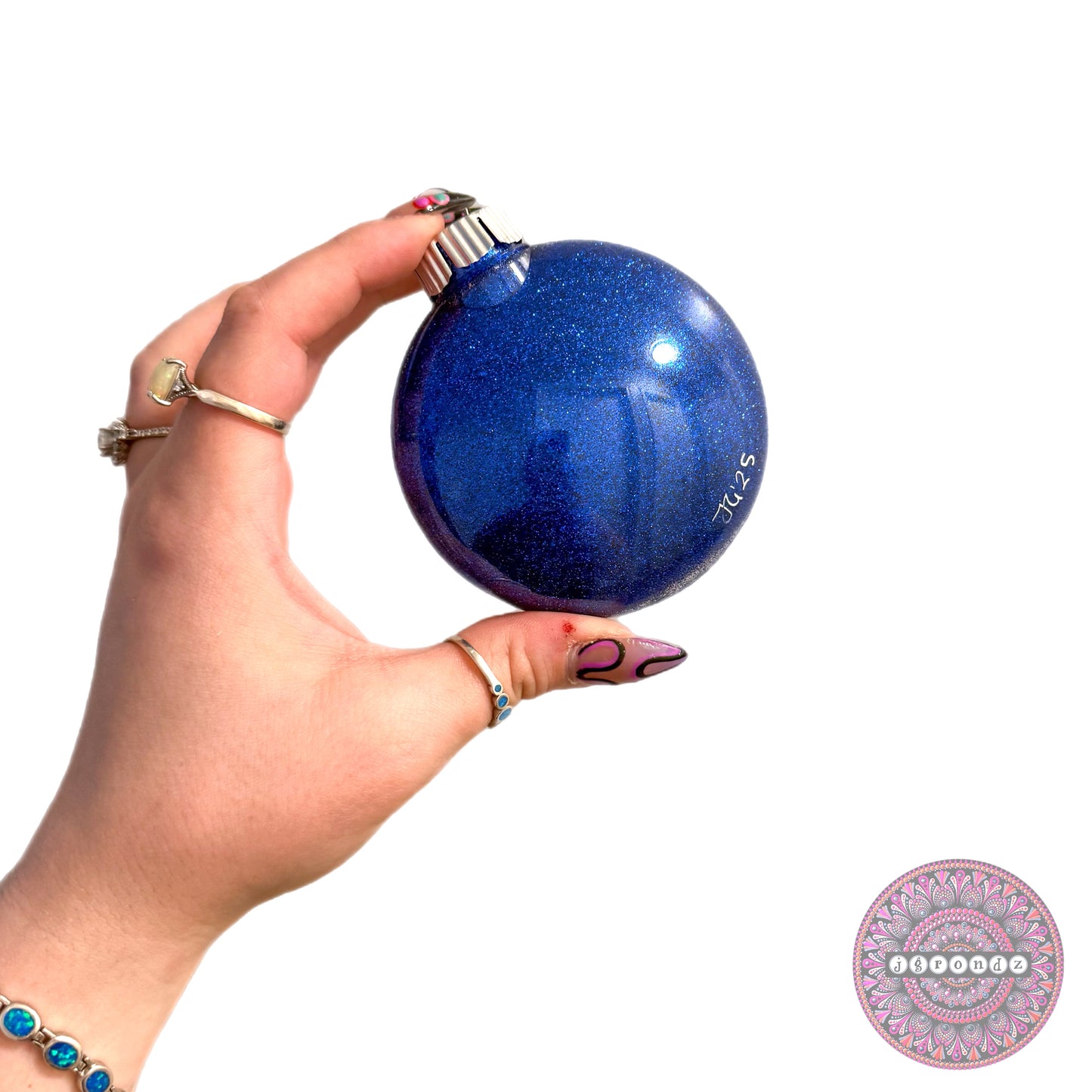 3” Rudolph Mandala Glitter Ornament