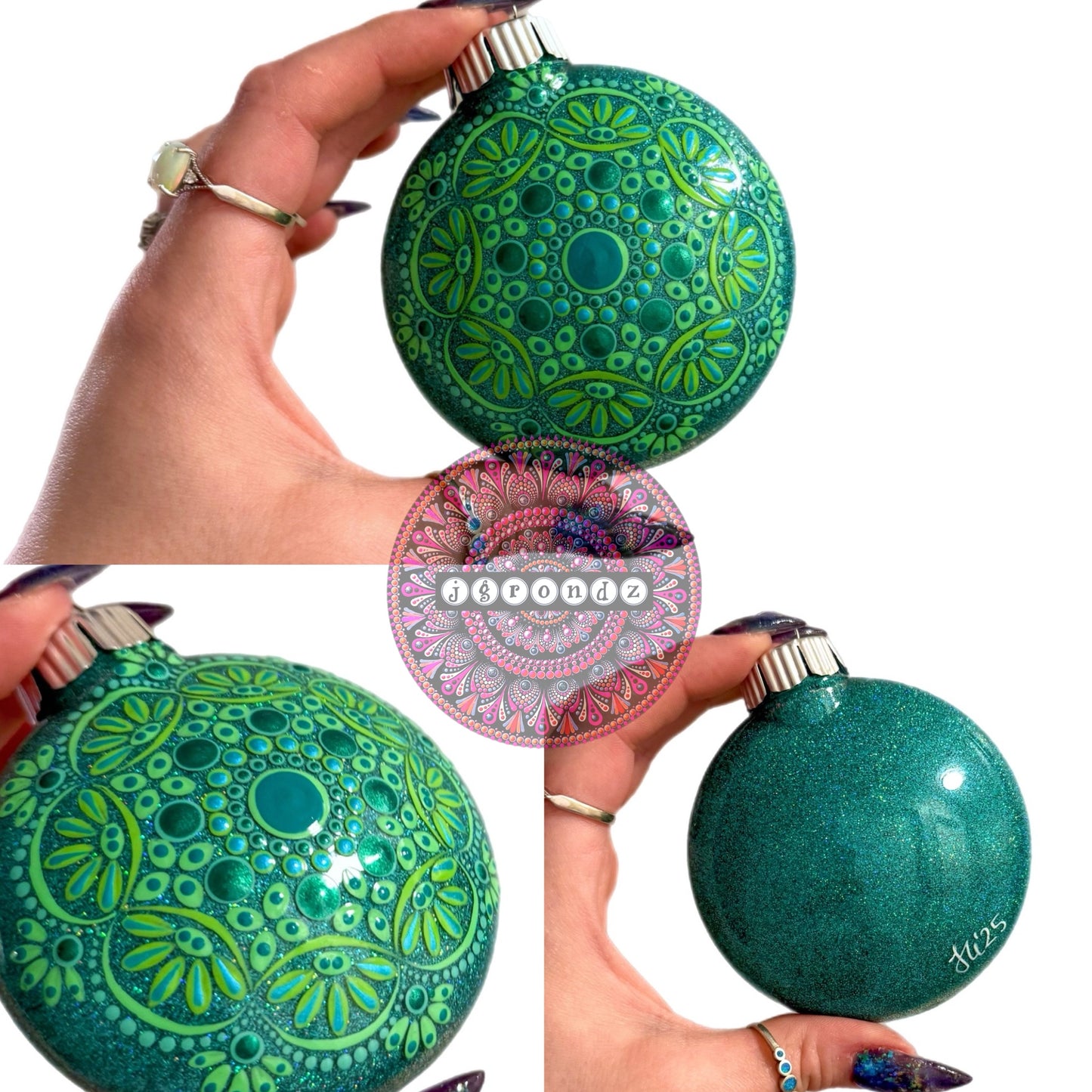 3” Mandala Glitter Ornament