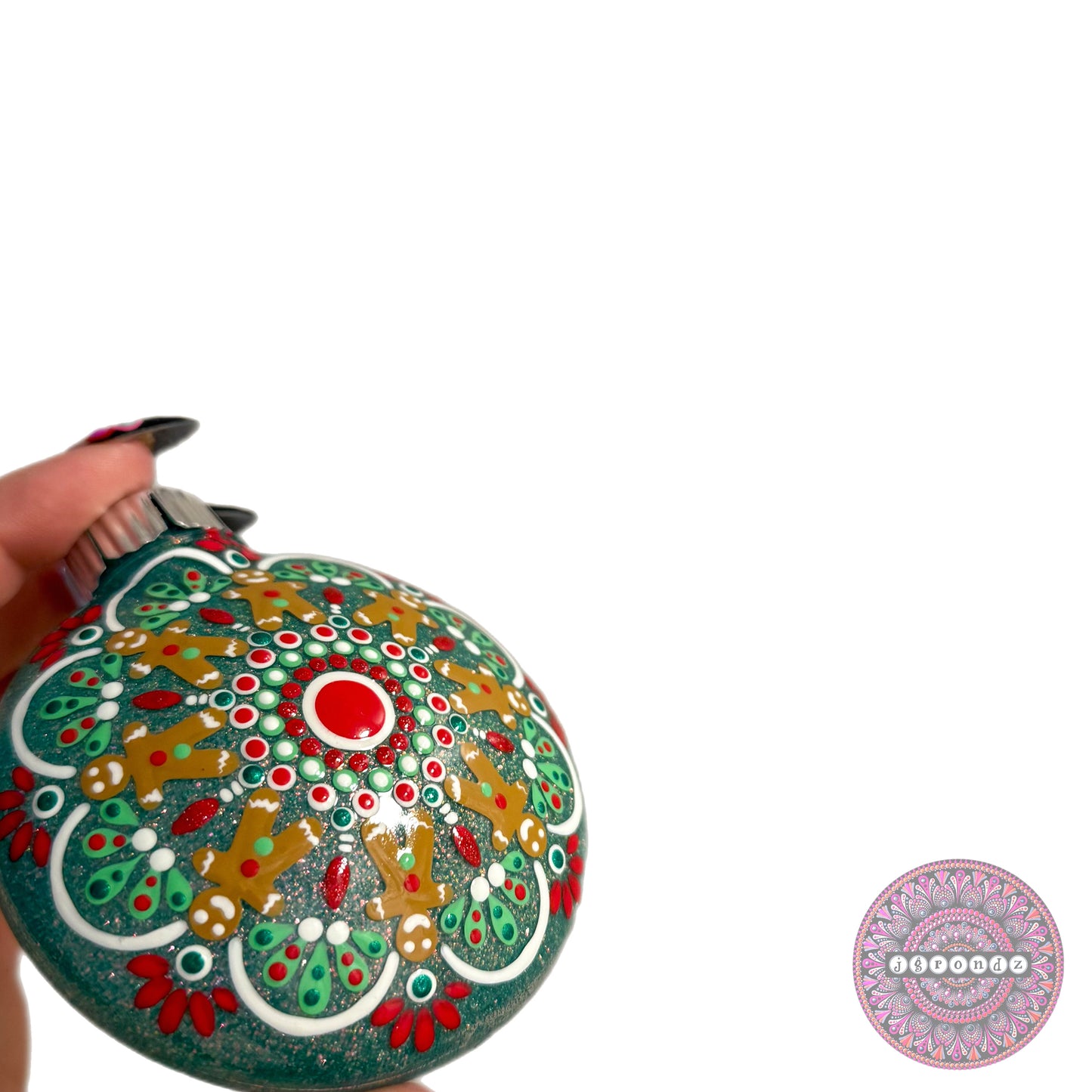 3” Gingerbread Mandala Glitter Ornament