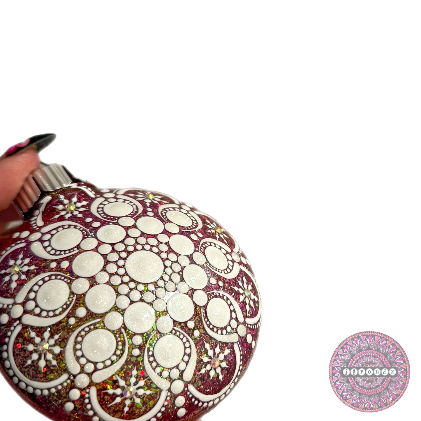 3” Snowflake Mandala Glitter Ornament