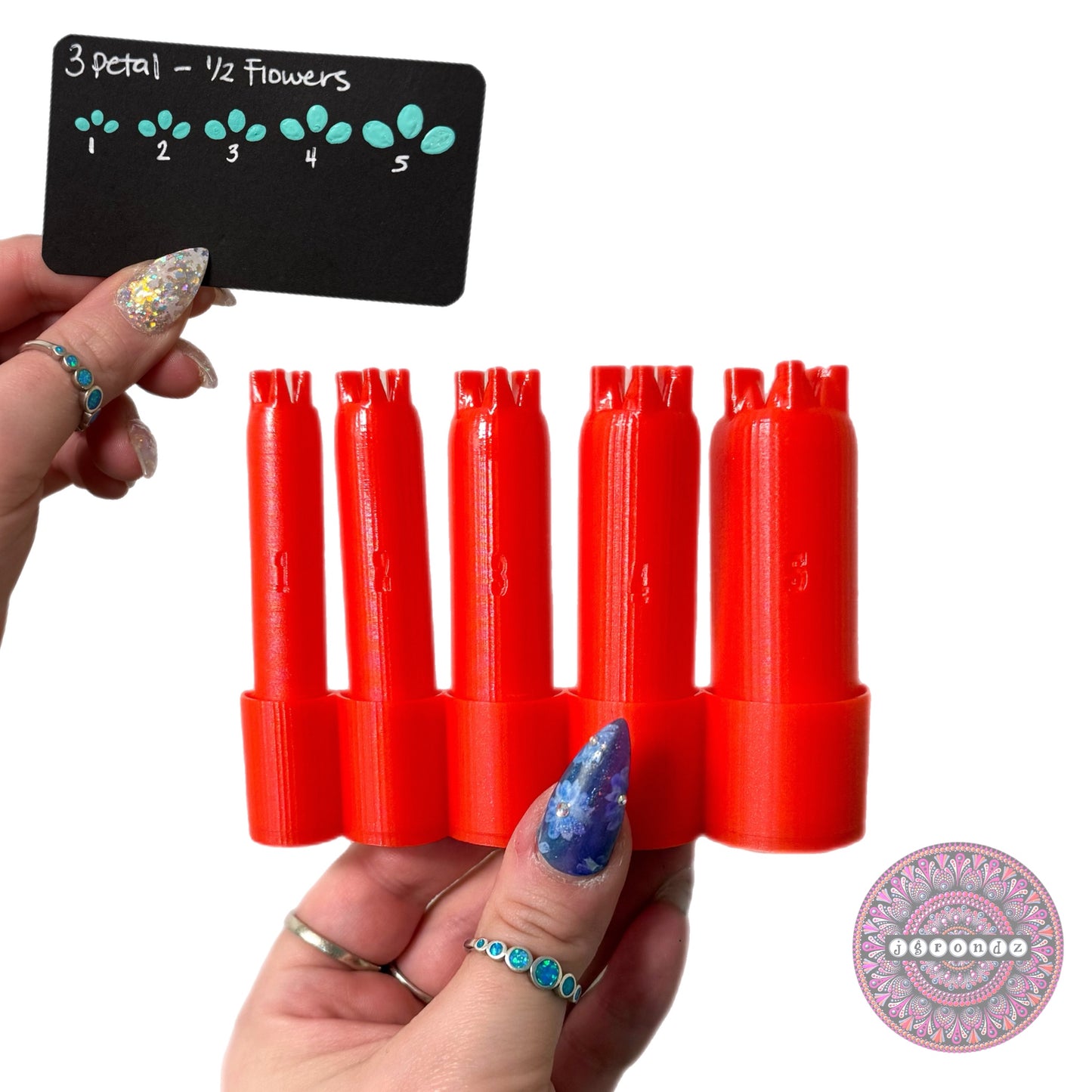 3 petal HALF Flower Dotting Tools