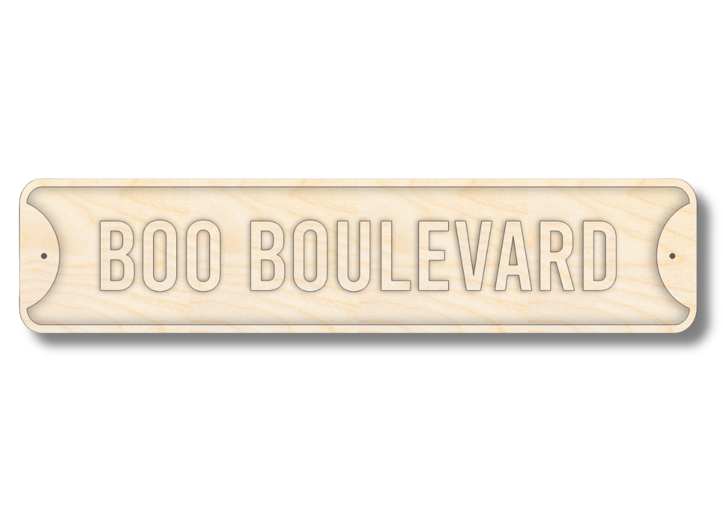 Unfinished Wood Boo Boulevard Street Sign | 3 Piece | Layered Street Sign | up to 46" DIY