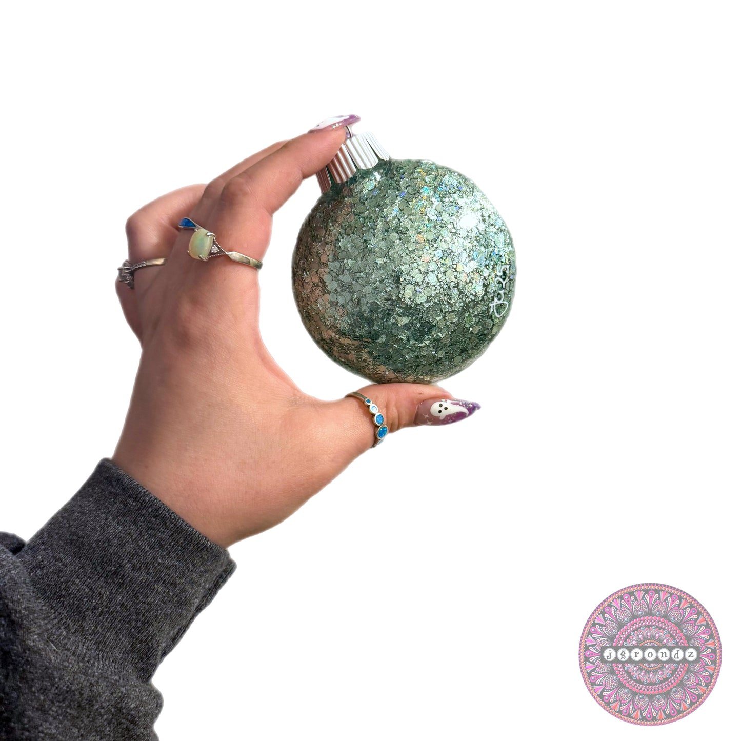3” Mandala Glitter Ornament