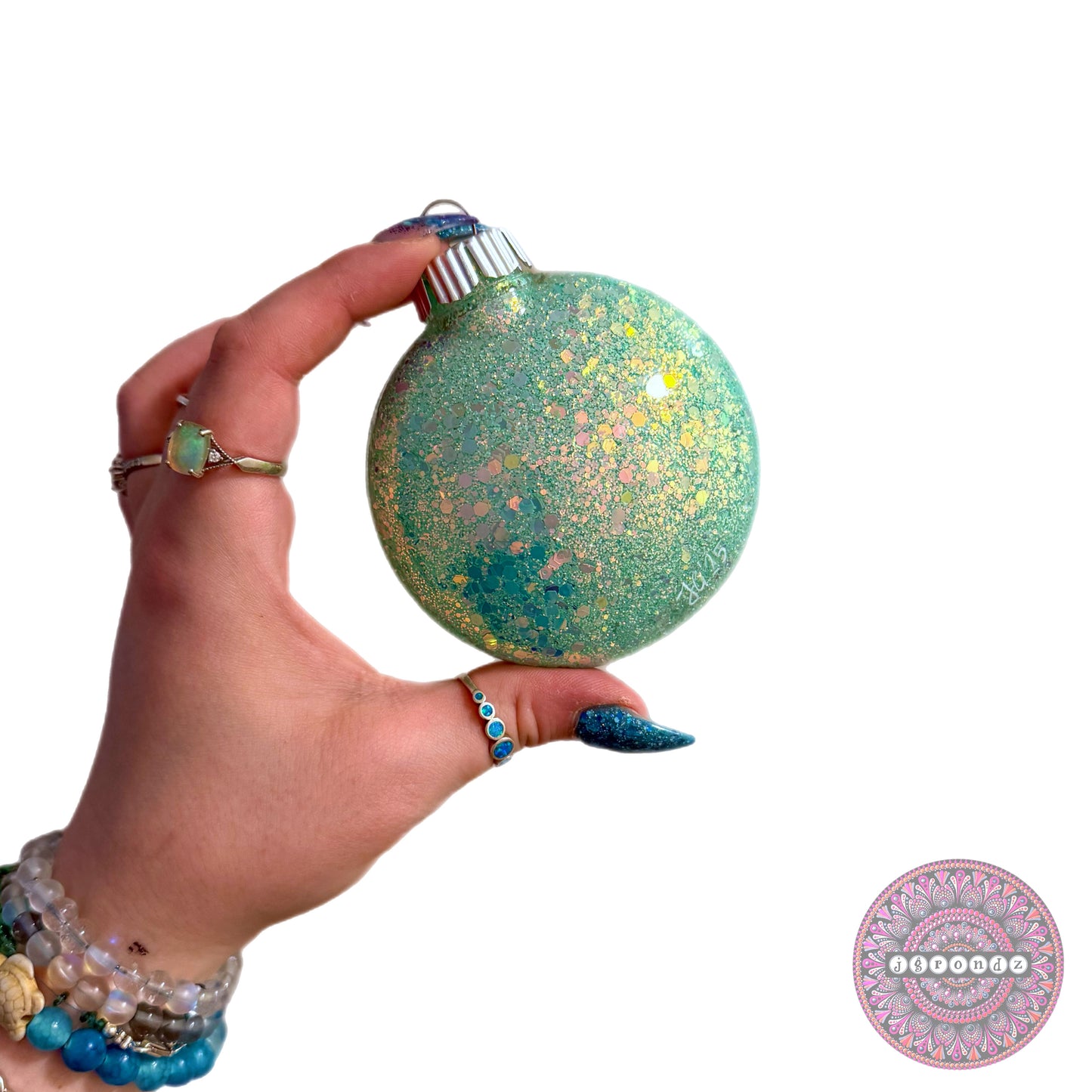 3” Snowflake Mandala Glitter Ornament
