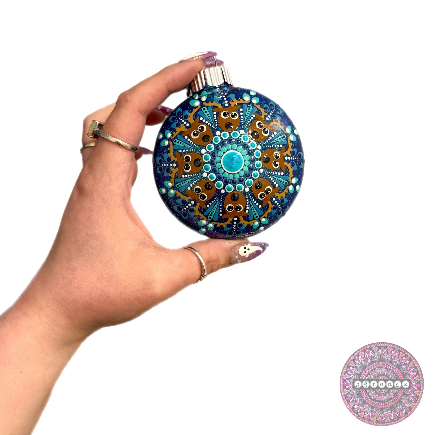 3” Reindeer Mandala Glitter Ornament