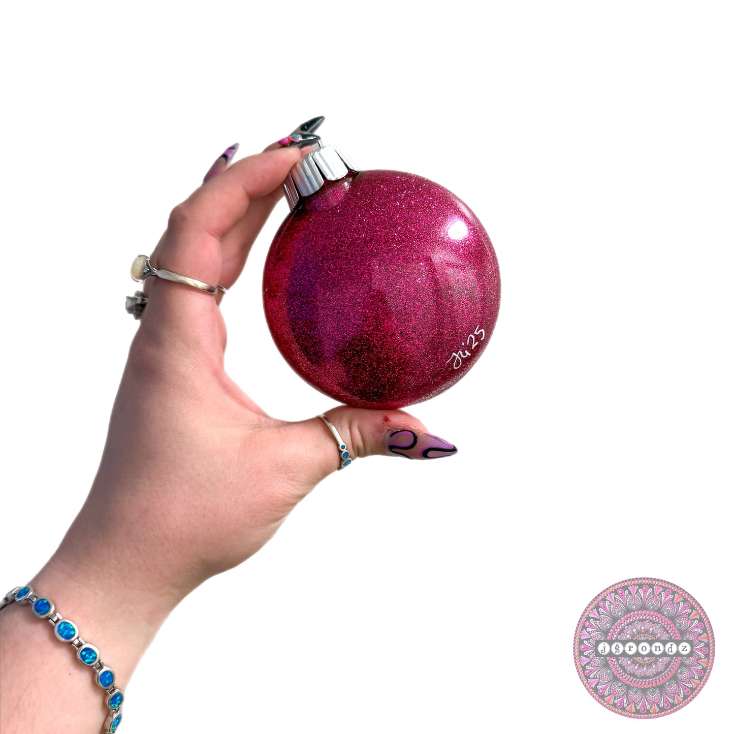 3” Reindeer Mandala Glitter Ornament