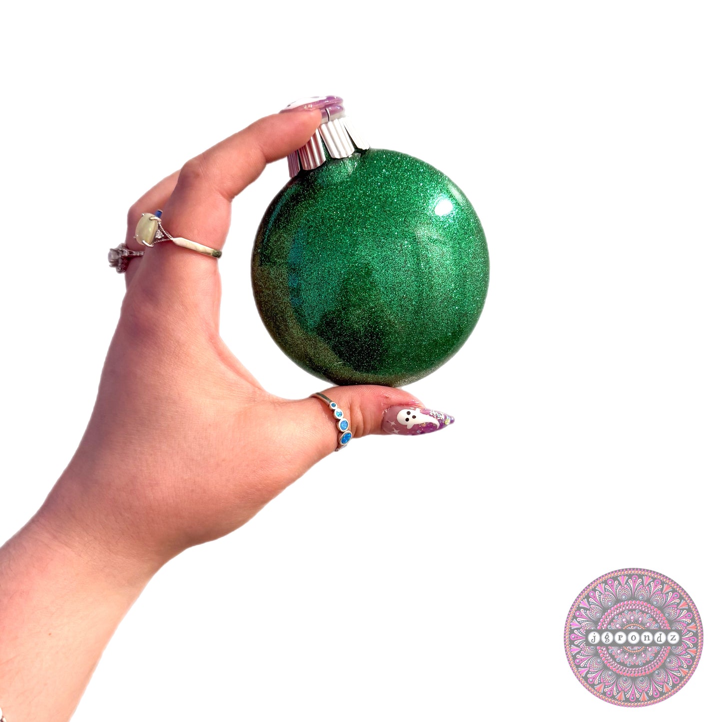 3” Penguin Mandala Glitter Ornament