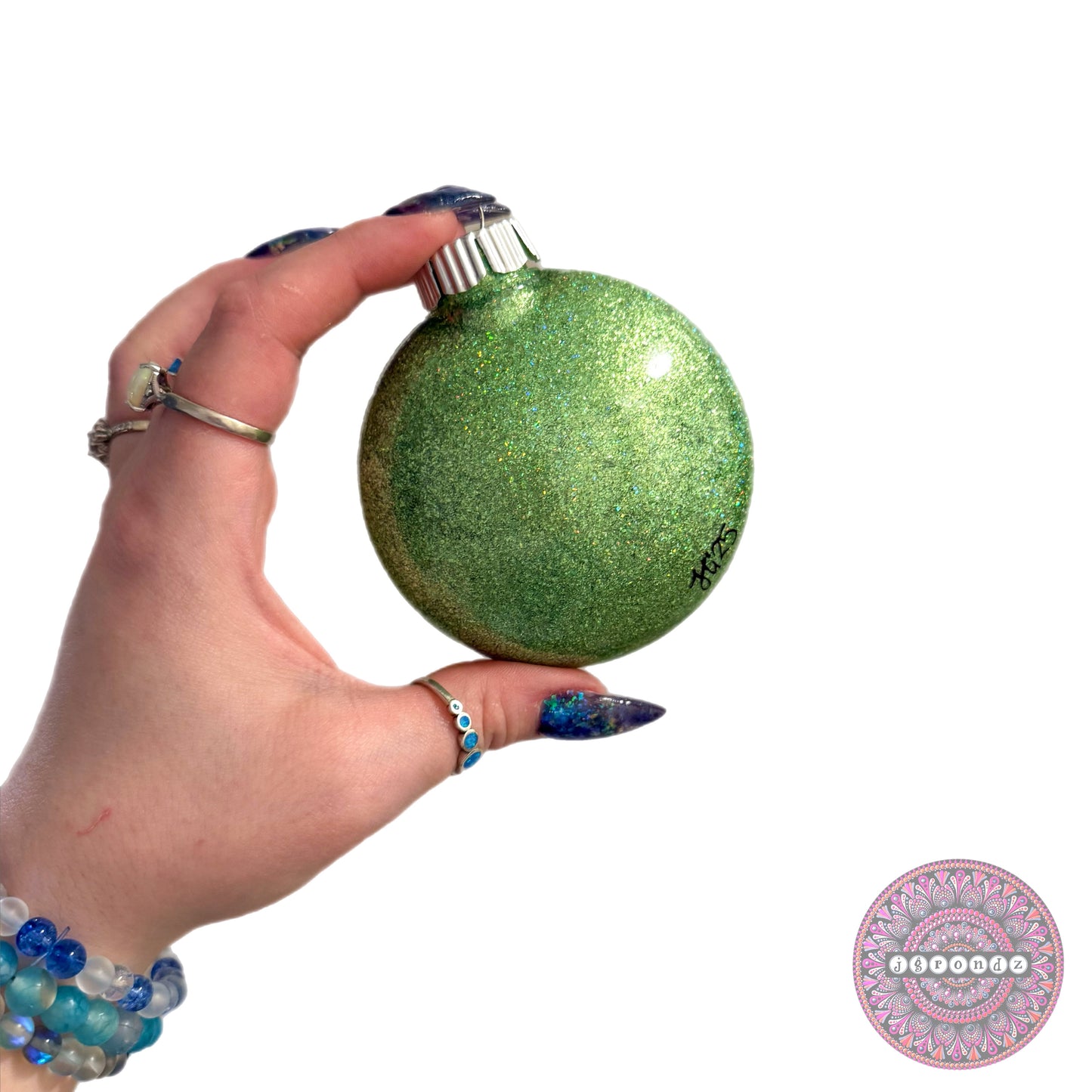 3” Sunflower Mandala Glitter Ornament