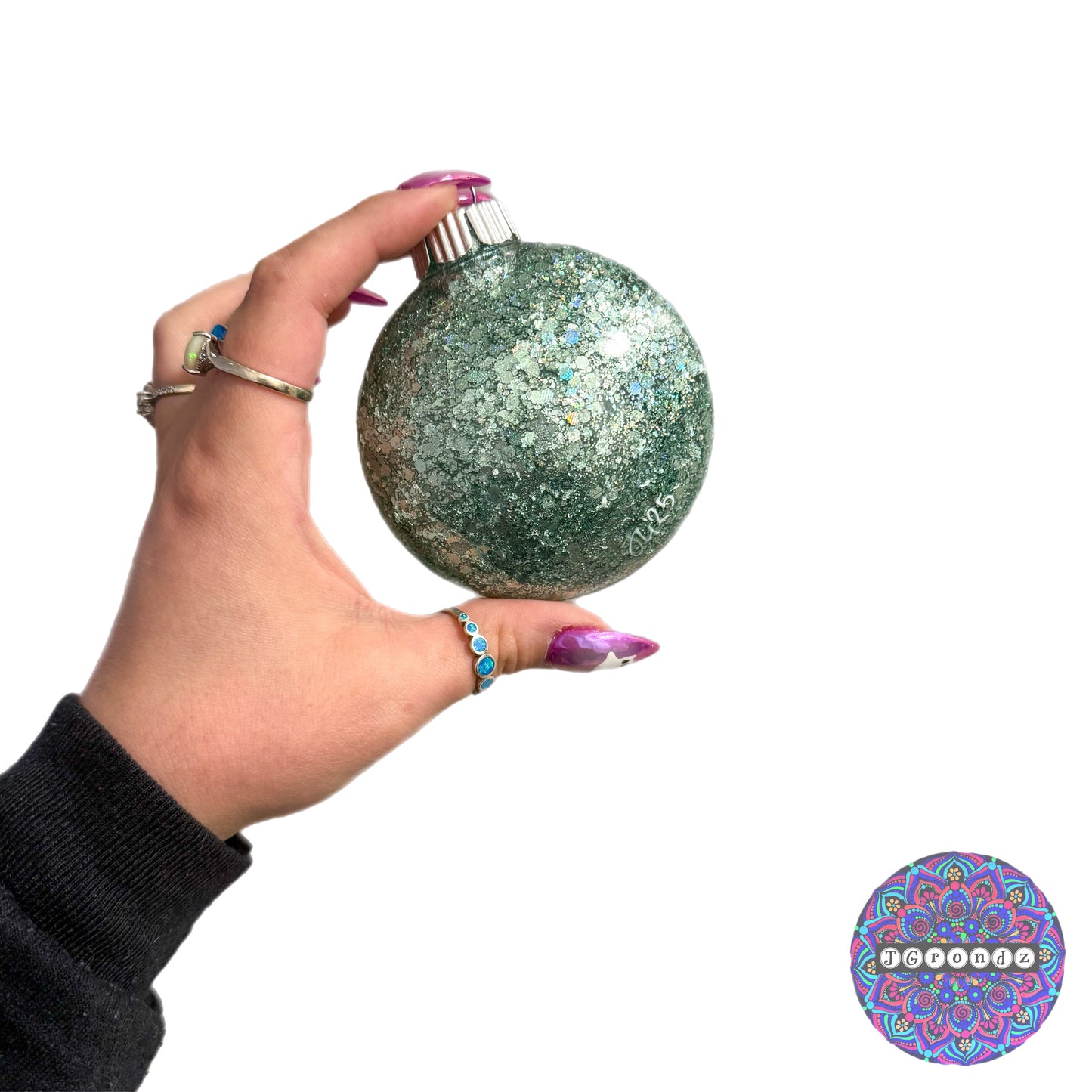 3” Rudolph Mandala Glitter Ornament