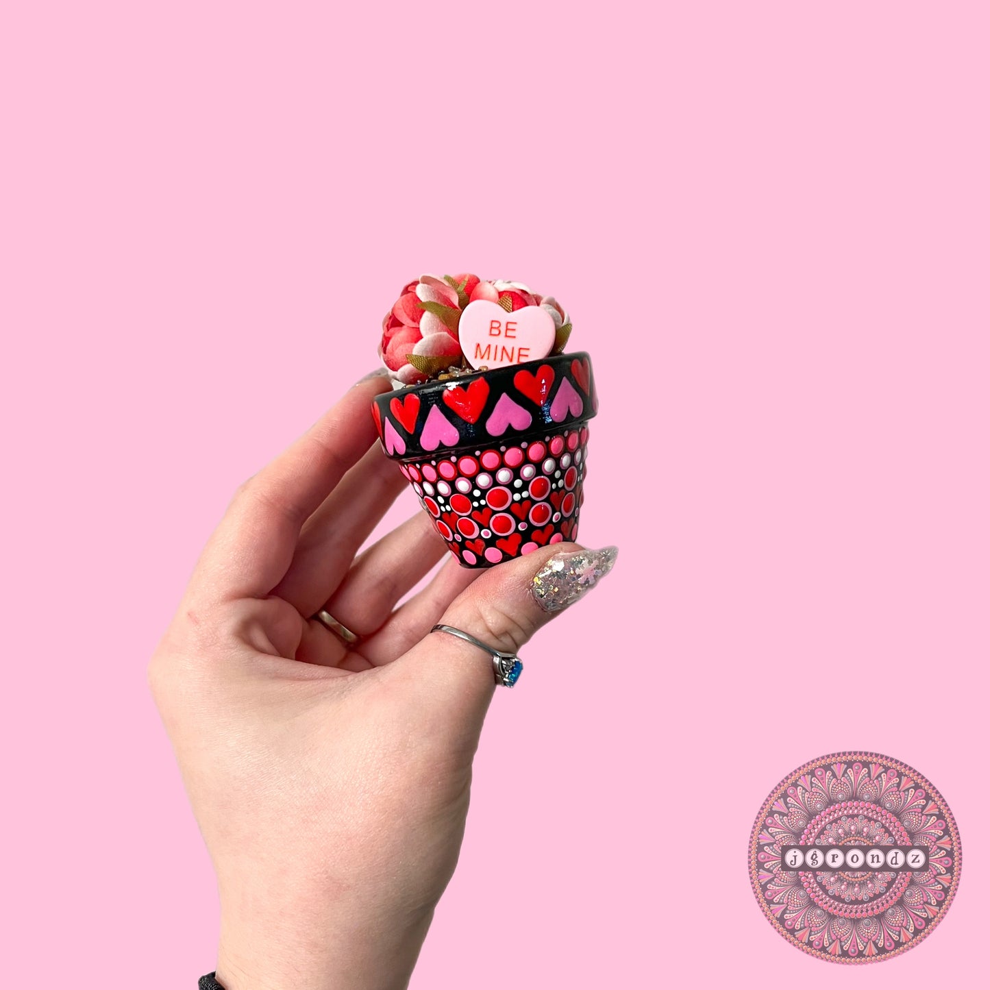 Cutie Pot - Valentines Day Painted Succulent Pot