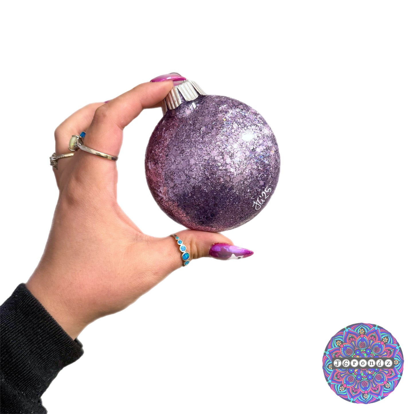 3” Halloween Mandala Glitter Ornament