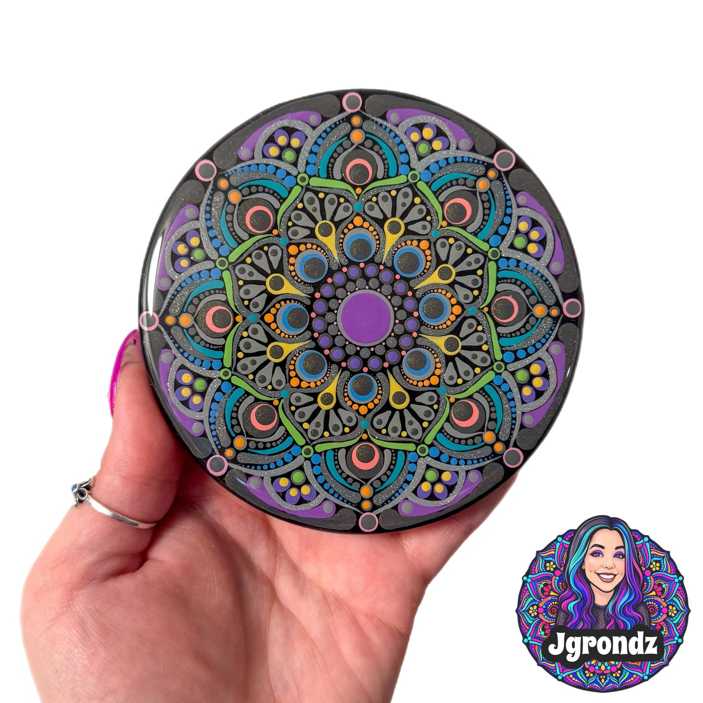 Rainbow Mandala Coaster