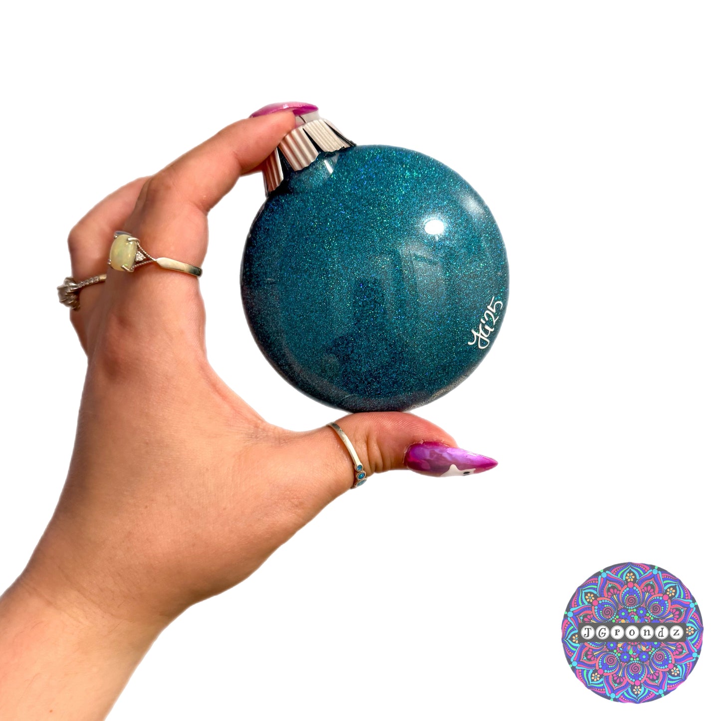 3” Penguin Mandala Glitter Ornament
