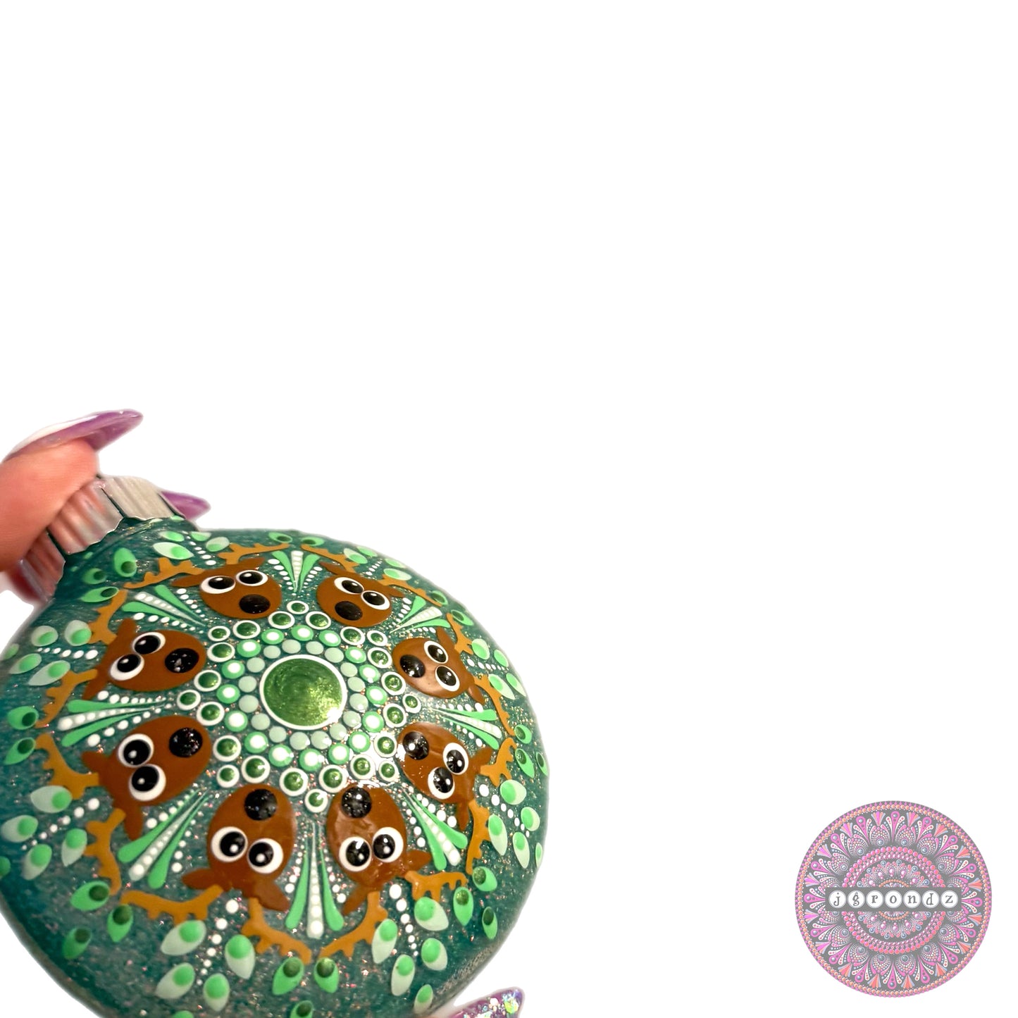3” Reindeer Mandala Glitter Ornament