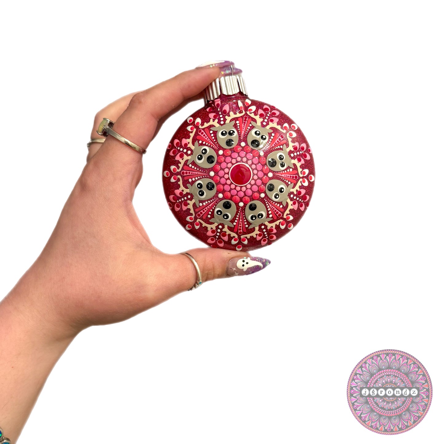 3” Reindeer Mandala Glitter Ornament