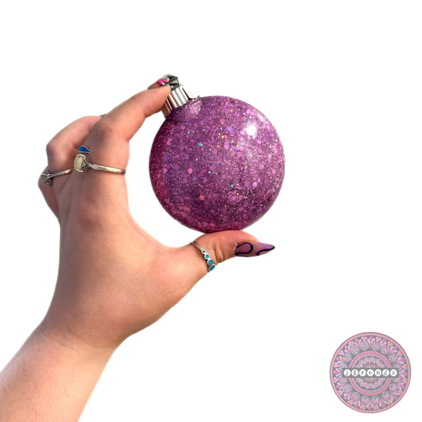 3” Snowman Mandala Glitter Ornament