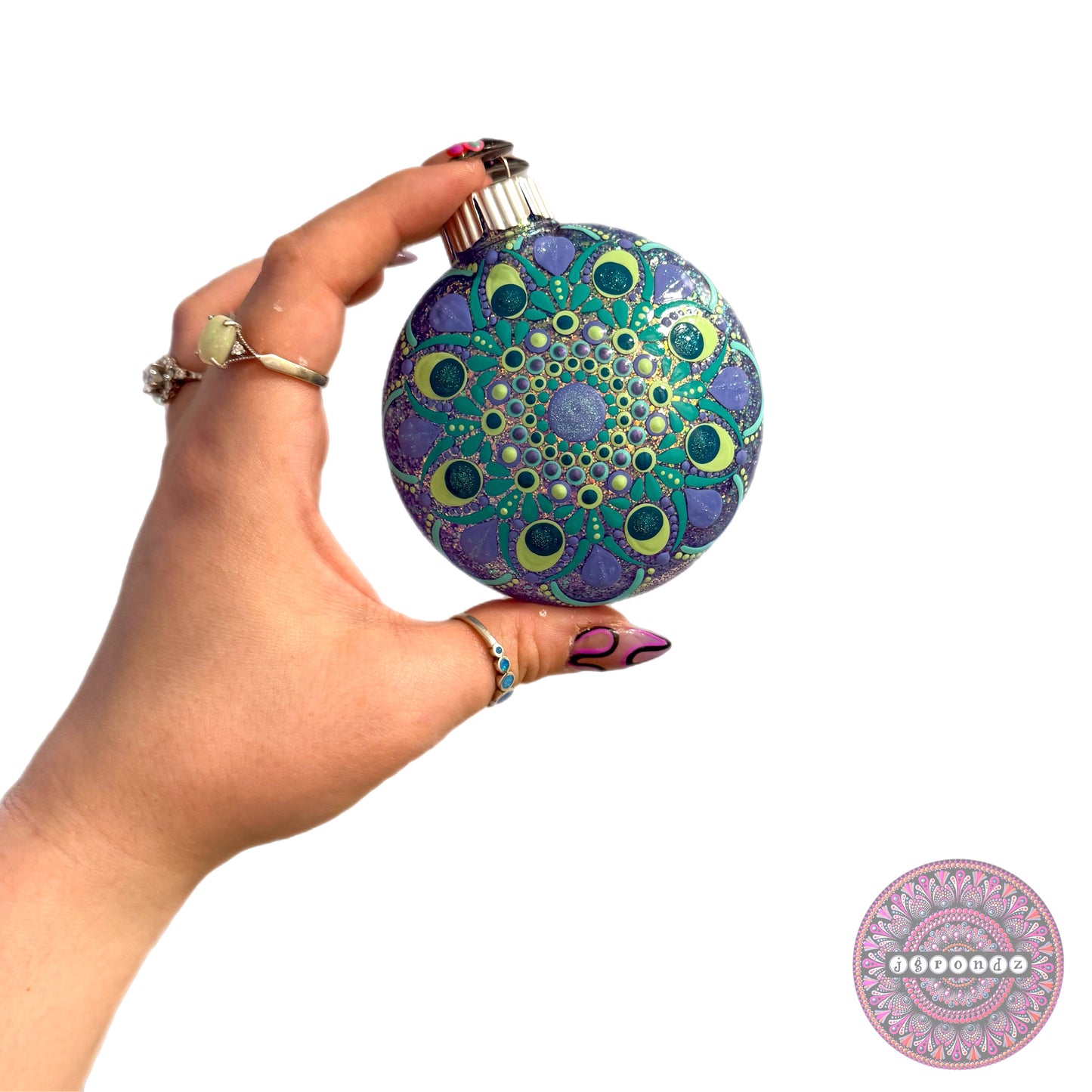 3” Mandala Glitter Ornament