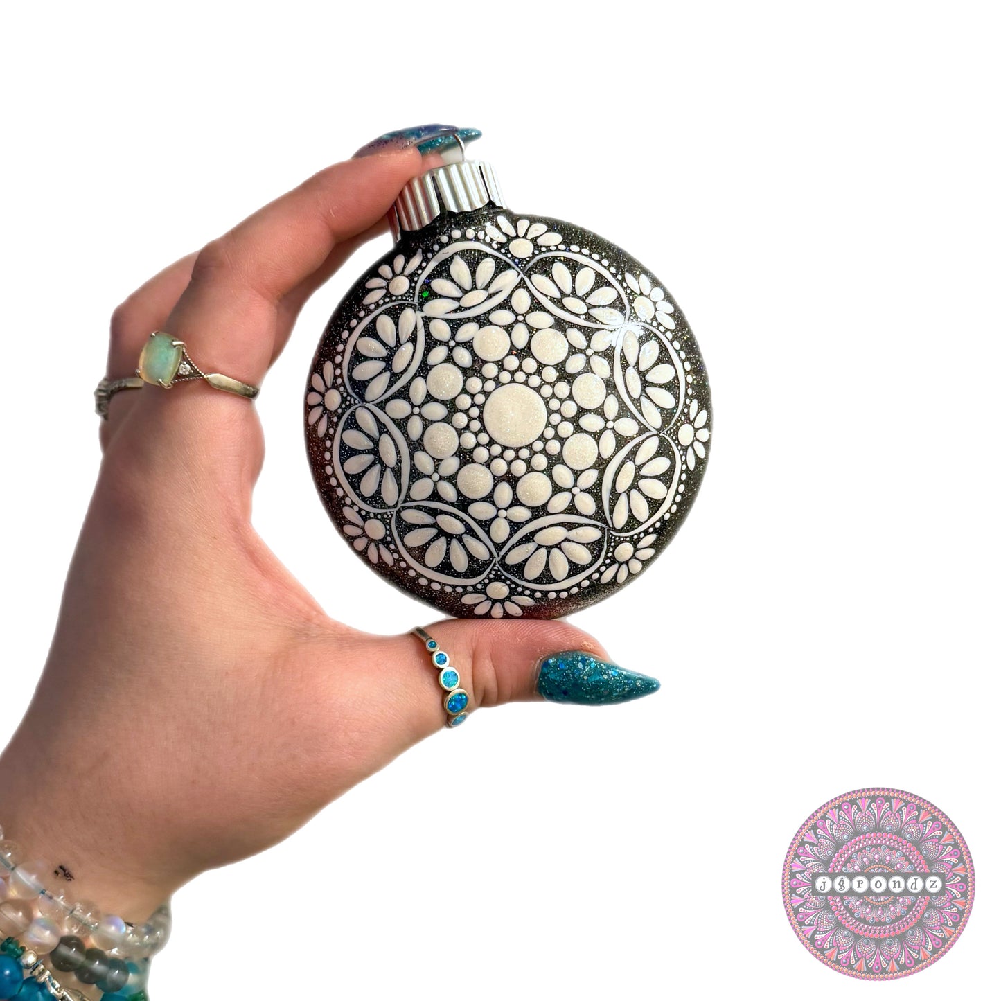 3” Snowflake Mandala Glitter Ornament