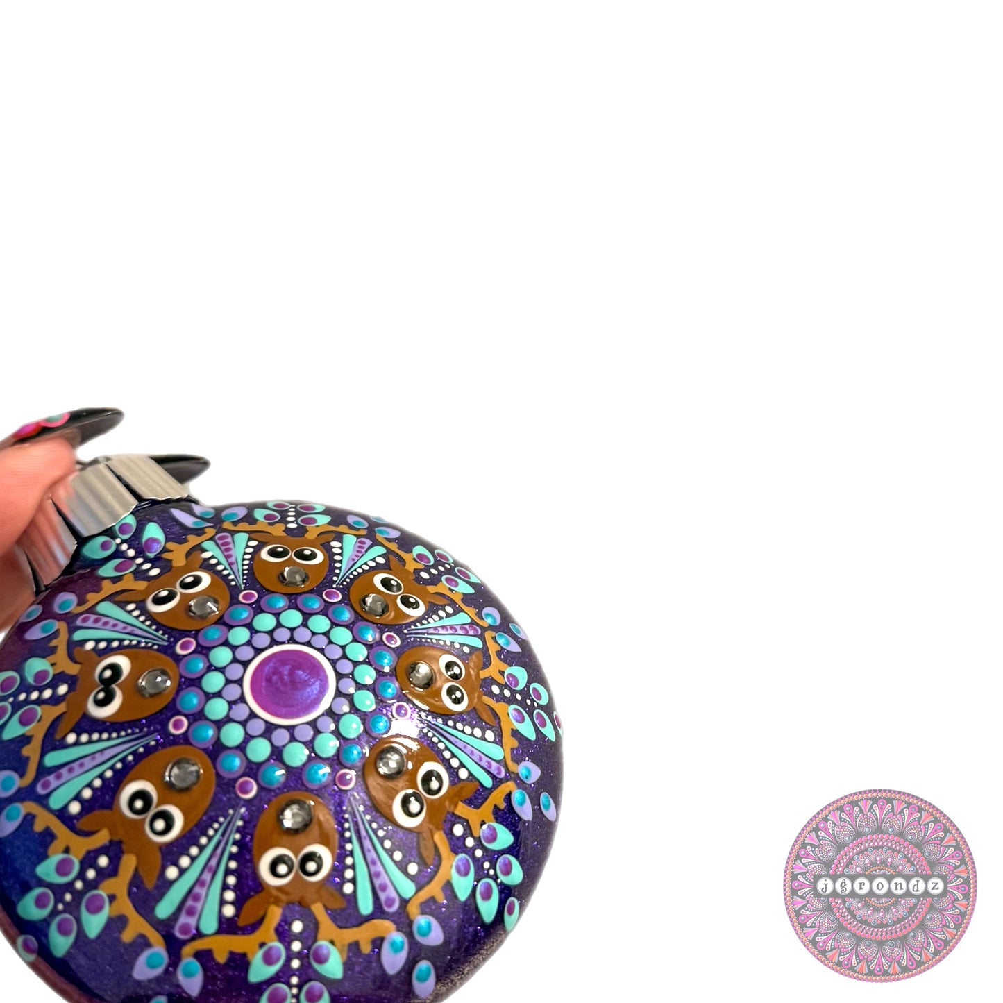 3” Reindeer Mandala Glitter Ornament