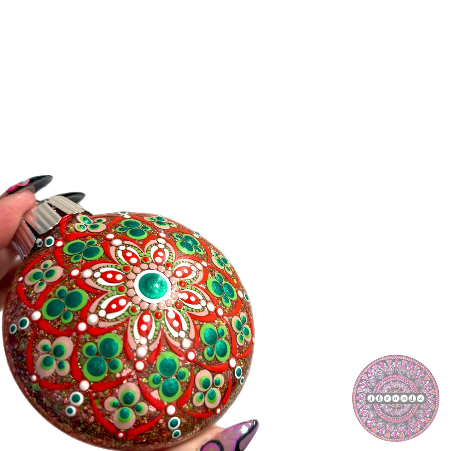 3” Mandala Glitter Ornament