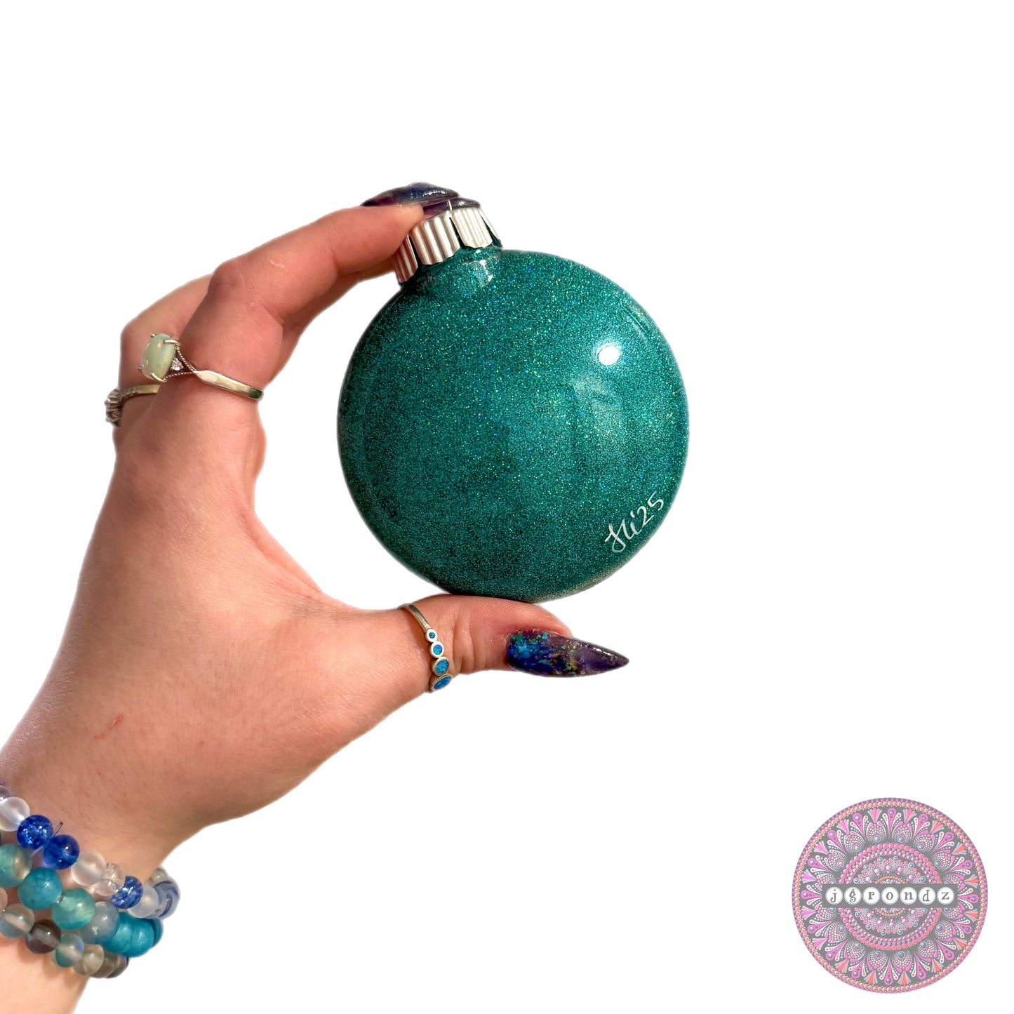 3” Mandala Glitter Ornament