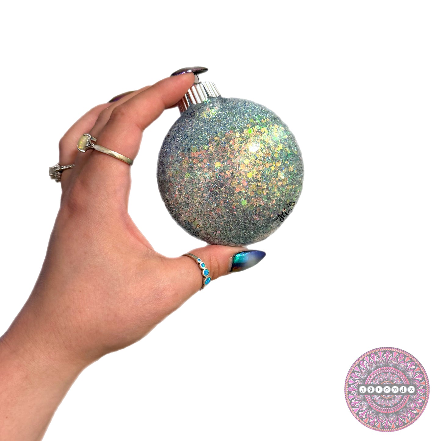 3” Snowman Mandala Glitter Ornament