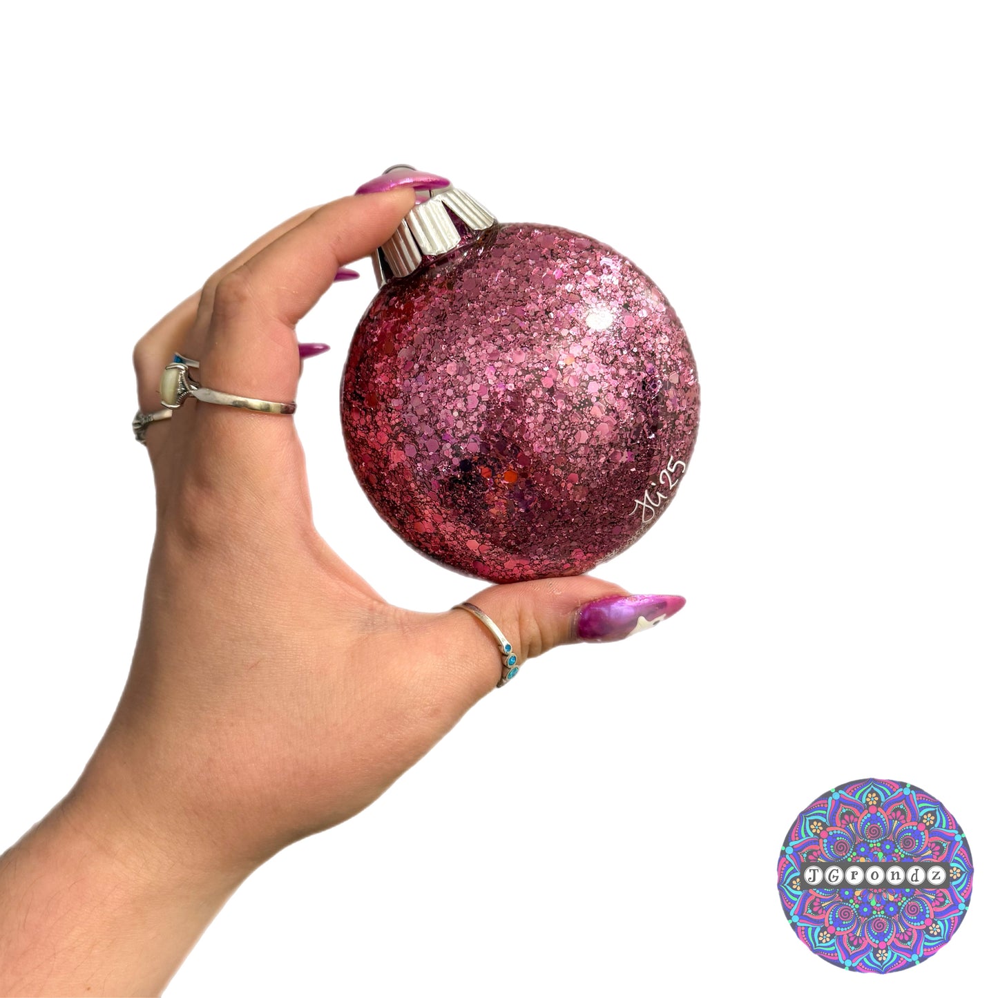 3” Mandala Glitter Ornament