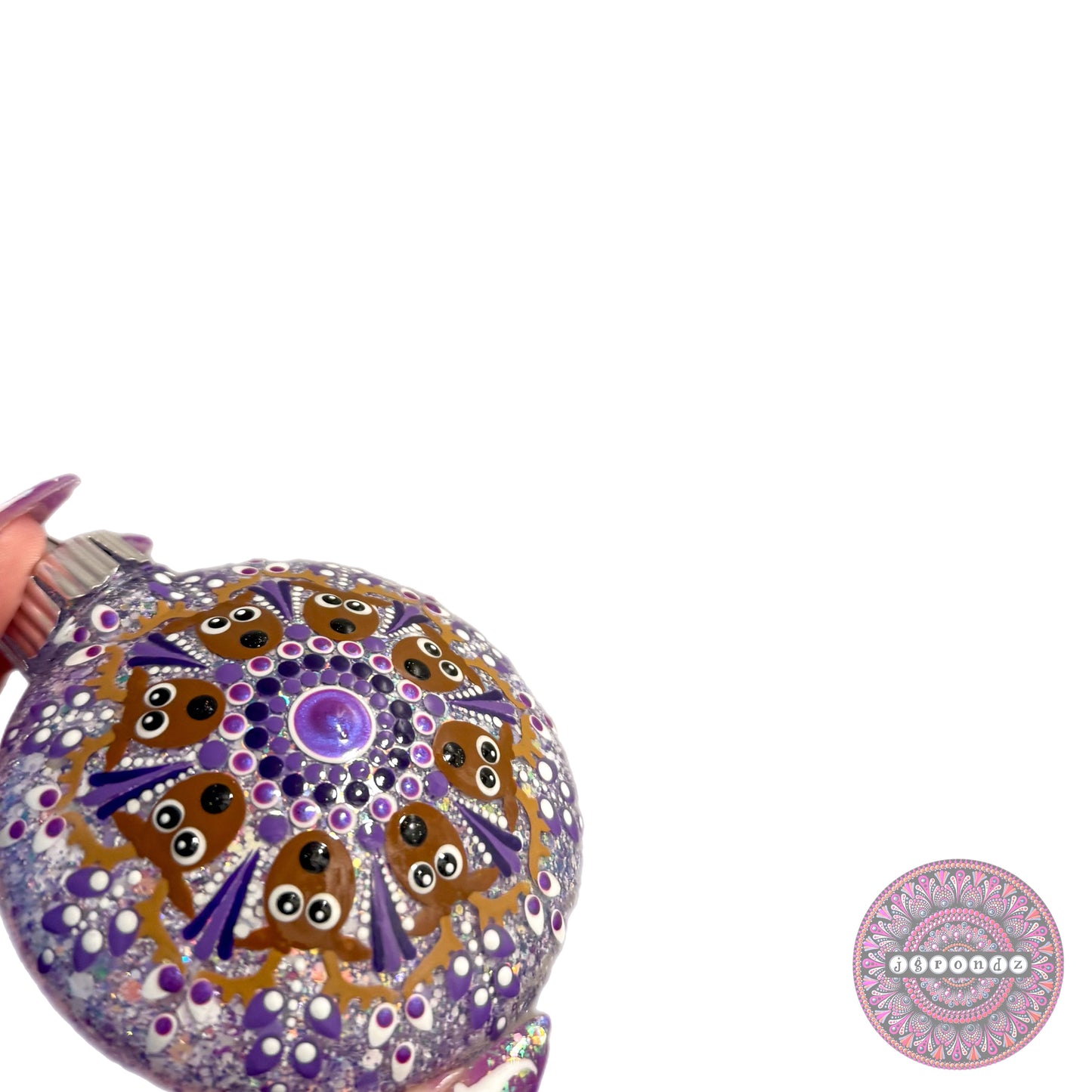3” Reindeer Mandala Glitter Ornament