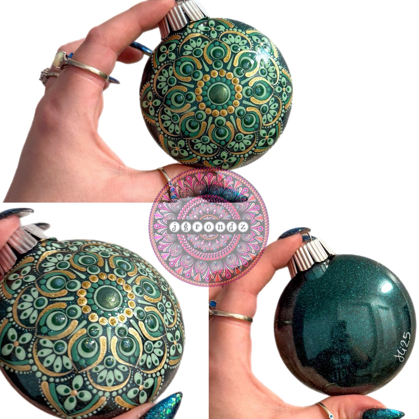 3” Mandala Glitter Ornament