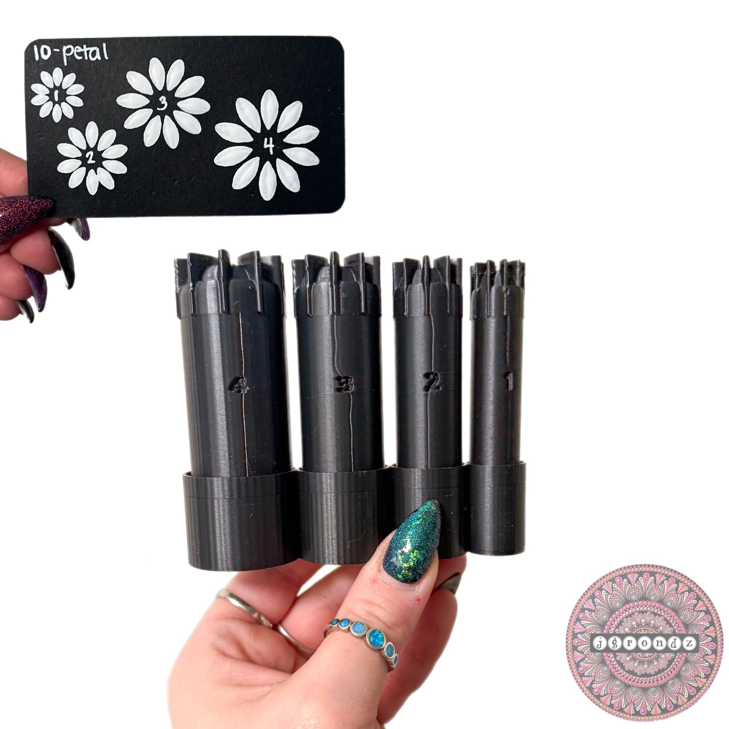 10-Petal Flower Dotting Tools
