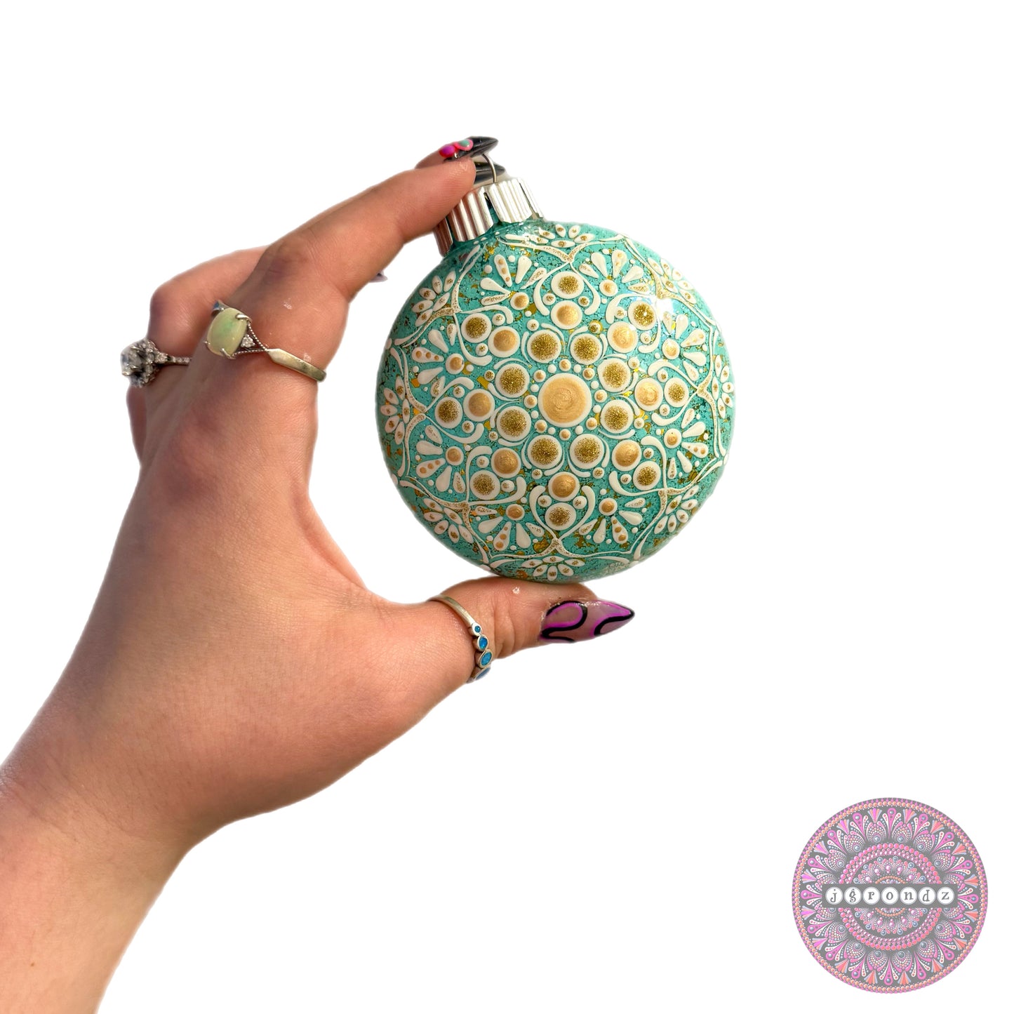 3” Mandala Glitter Ornament